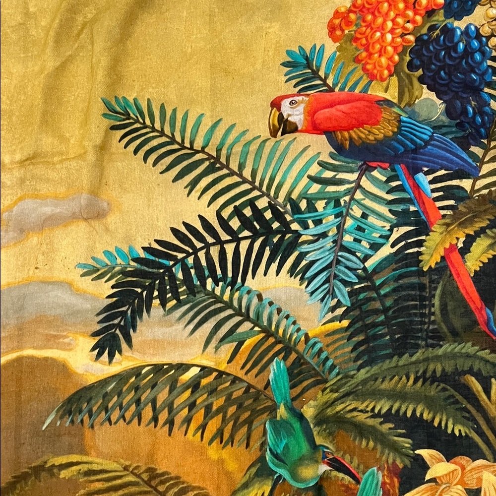 FAENA Scarf/Coverup/Tapestry-Silk-Made in Italy- “Amor” Artist Juan Gatti-65x53 - Picture 4 of 11